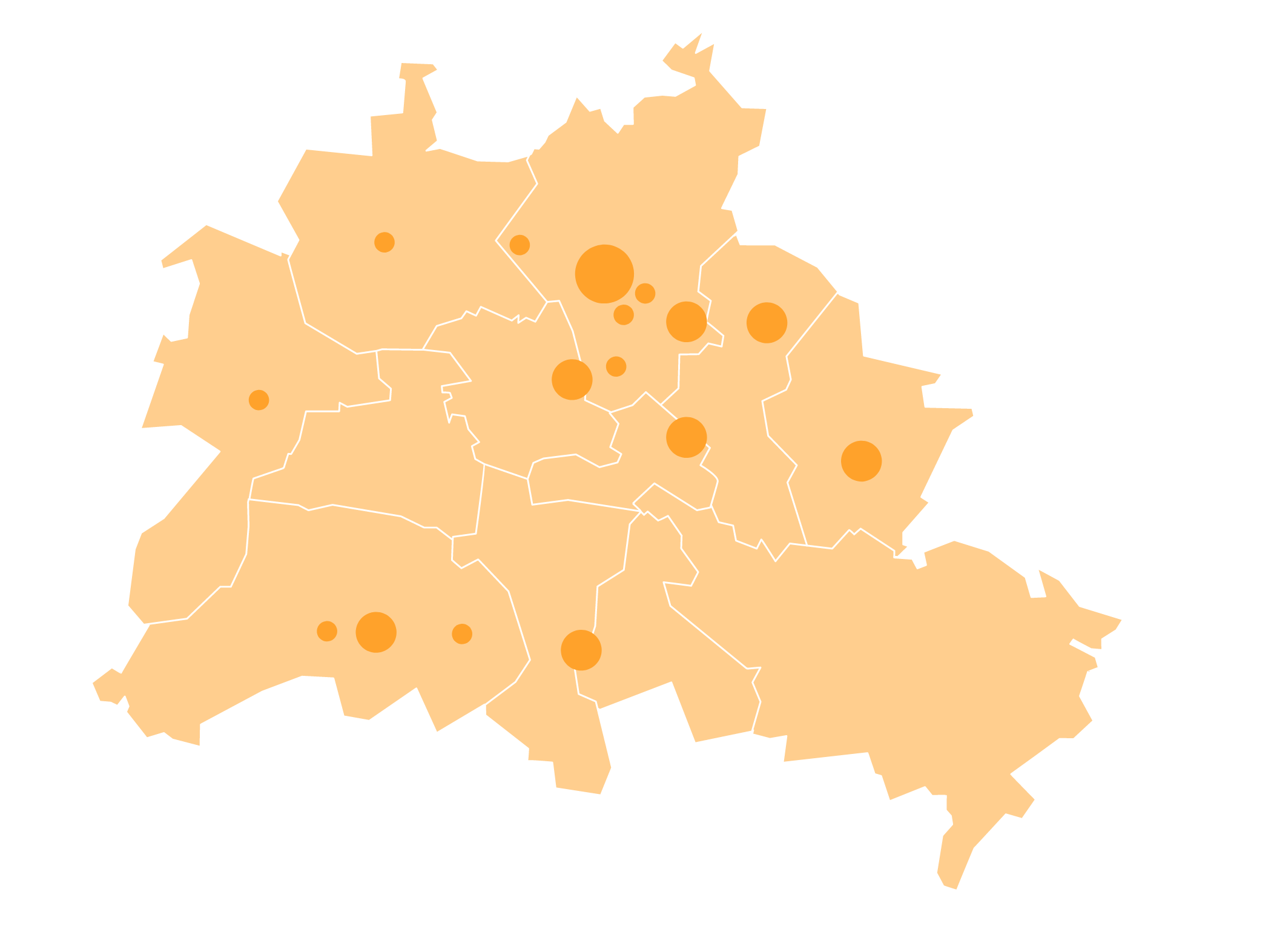 Berliner Stadtkarte mit allen Klax Einrichtungen
